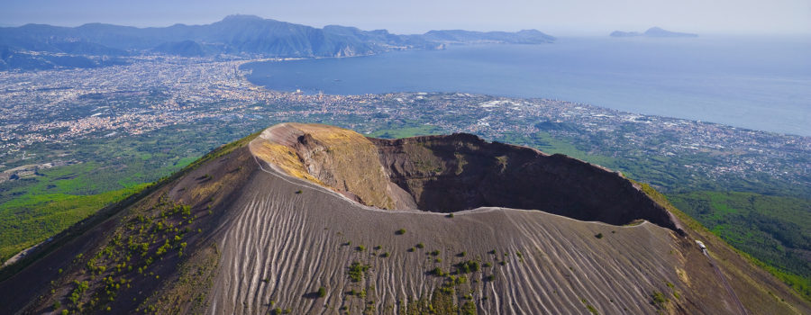 Mount Vesuvius, view of the Bay of Naples
